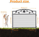 XXL Beetzaun aus Metall 5-teilig Gartenzaun Beetumrandung 80x80 cm hoch Schwarz-4