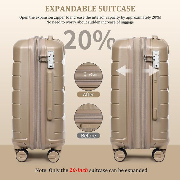 Sea choice Hartschalenkoffer Set 4 Teilig S/M/L/XL Reisekoffer mit TSA Schloss