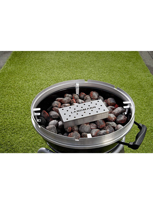 LANDMANN Selection Räucherbox Edelstahl 700 ml für Gas- und Holzkohlegrills