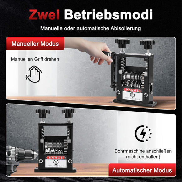 Kabelabisoliermaschine Abisolierer Manuell 6 Kanäle und 5 Klingen für 1-17 mm