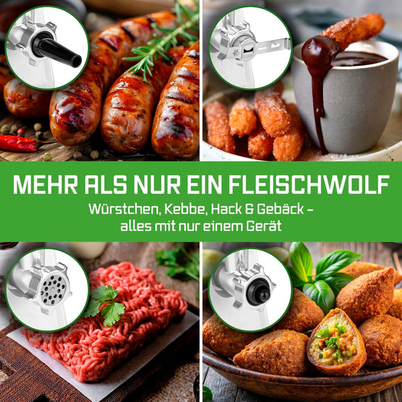 Kochwerk Fleischwolf Wurstmaschine Spritzgebäck Wurstfüller Zerkleinerer