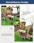 Kniebank für Gartenarbeit klappbar Gartenhocker bis 159kg Kniepolster 2 Taschen-3