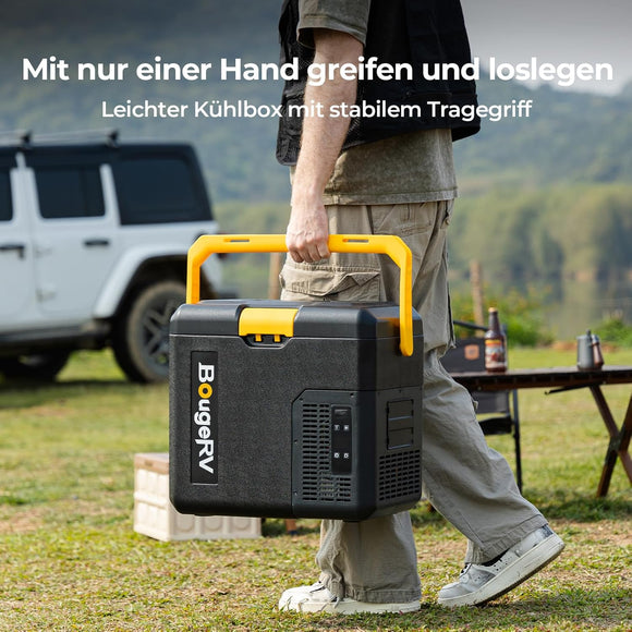 BougeRV CRH Kompressor Kühlbox 18L Griff Tragbar 230V Kühlschrank Auto Camping