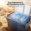 BougeRV CRD2 Kompressor Kühlbox 49L mit Gefrierfach Doppeltür Reise Camping Auto-8