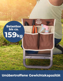 Kniebank für Gartenarbeit klappbar Gartenhocker bis 159kg Kniepolster 2 Taschen-7