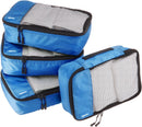 Amazon Basics 4 Stück Kleine Reisetaschen Outdoor Sport Reißverschluss Blau-1