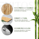 Exitoso Bambus Schneidebrett 6er Set Frühstücksbrett Holz Küchenbrett 22x14 cm-4