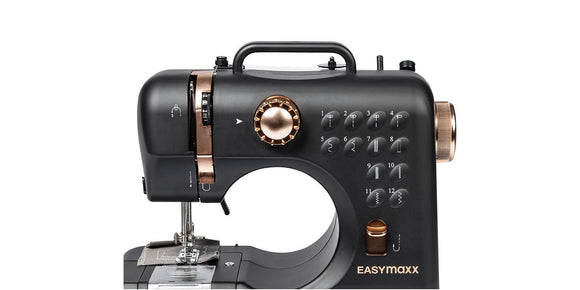 EASYmaxx Kompakt-Nähmaschine mit 12 Sticharten eingebautes Nählicht Zubehör