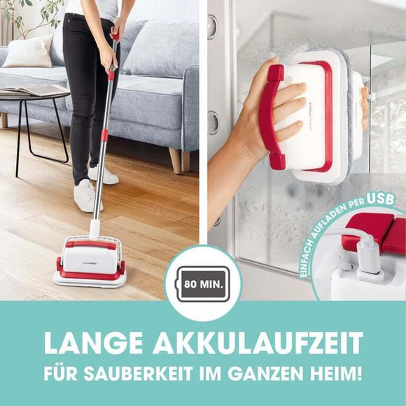 CLEANmaxx Akku Scheuerbürste Schrubber Boden Reinigungsbürste Wischmopp kabellos