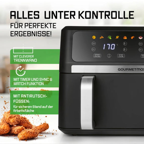 GOURMETmaxx Heißluftfritteuse AirGenius XXL 10L