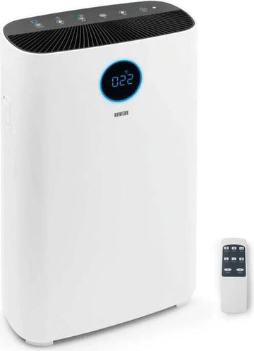 N8WERK Luftreiniger Klein HEPA Filter Ionisator Aktivkohle UV-Licht Pollenfilter