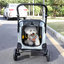 BingoPaw Hundebuggy Hundewagen 4 Rädern 3 Netzfenstern Transportwagen Hund Klein-13