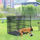 BingoPaw Hundekäfig XXL Transportbox Hundebox Metall mit 3 Türen und 4 Rollen-9