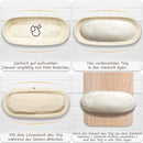Exitoso Gärkörbchen Oval 35cm Peddigrohr Gärkorb für Brot Beige-4