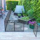 XXL Beetzaun aus Metall 5-teilig Gartenzaun Beetumrandung 110cm hoch Schwarz-4