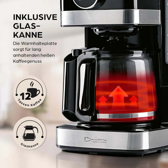 Barista Kaffeemaschine Glaskanne Timer Touchdisplay Filtermaschine Filterkaffee