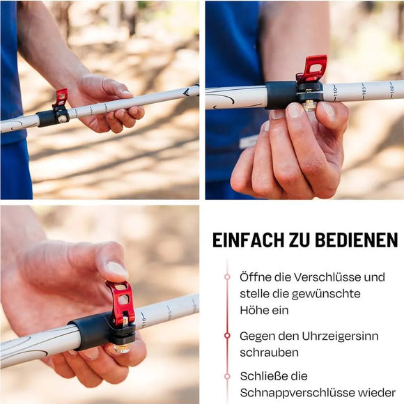 Wanderstöcke faltbar Carbon Aluminium Trekking