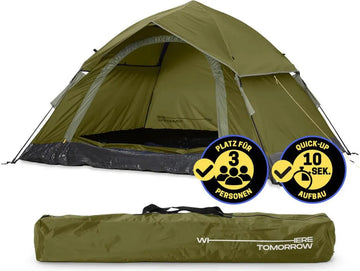 Zelt 3 Personen Campingzelt Kuppelzelt Wurfzelt