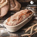 Exitoso Gärkörbchen Oval 35cm Peddigrohr Gärkorb für Brot Beige-5