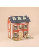 ROBUD 3 in 1 Puppenhaus aus Holz für Kinder mit Zubehör Möbel Geschenk-2