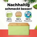 Lumaland Brotkasten Metall mit Bambusdeckel-7