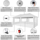 Pavillon 3x6m Festzelt Faltpavillon Gartenzelt Wasserdicht UV-Schutz Weiß-4
