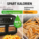 MAXXMEE Heißluftfritteuse XXL Doppelkorb Doppelkammer 11L-10