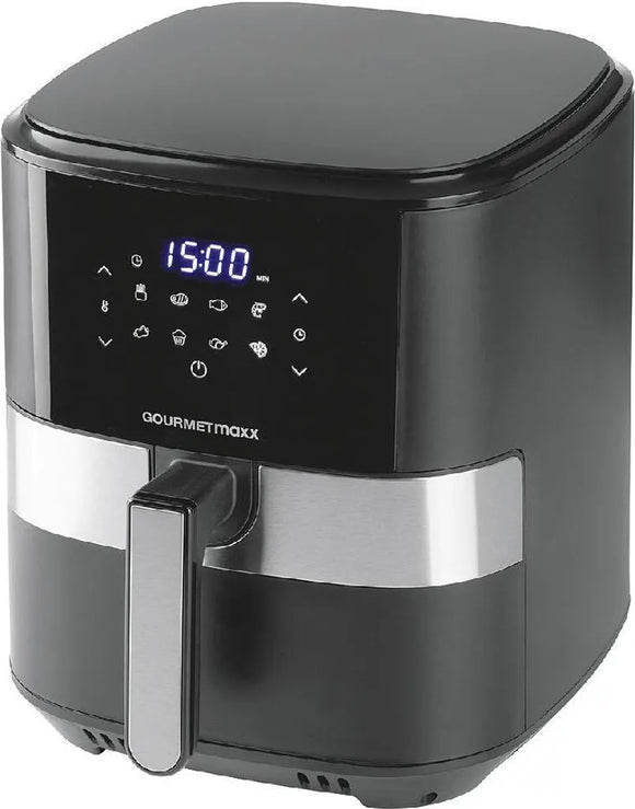 GOURMETmaxx Heißluft-Fritteuse Digital 6,2L 1500W mit 8 Programmen Schwarz