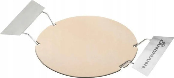 LANDMANN Pizzastein Brotbackstein 30,5 cm Backofen Grillstein Backstein Set
