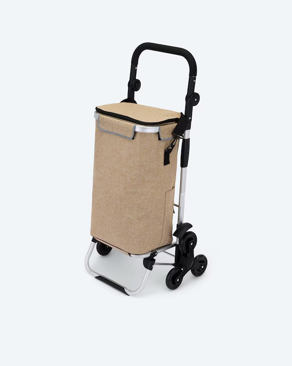 Einkaufstrolley mit abnehmbaren Taschen 40L Volumen Faltbar Treppensteigerrollen