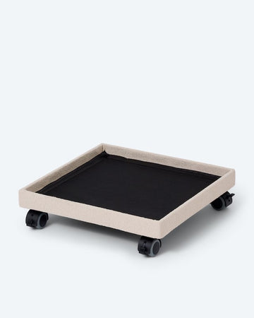 Kaufen beige Rollenuntersatz 4 Lenkrollen mit Feststellbremsen 150 kg Tragfähigkeit