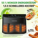 GOURMETmaxx Heißluftfritteuse Doppelkammer 7L-6