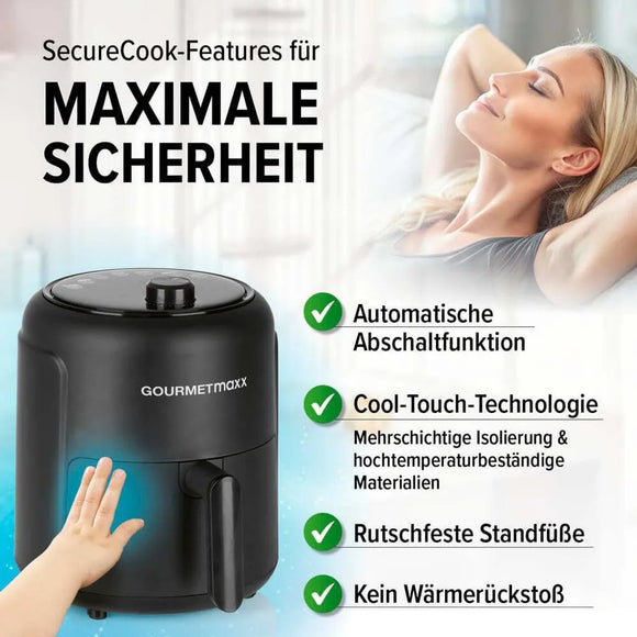 GourmetMAXX Heißluftfritteuse 2,3L Heißluft Ofen
