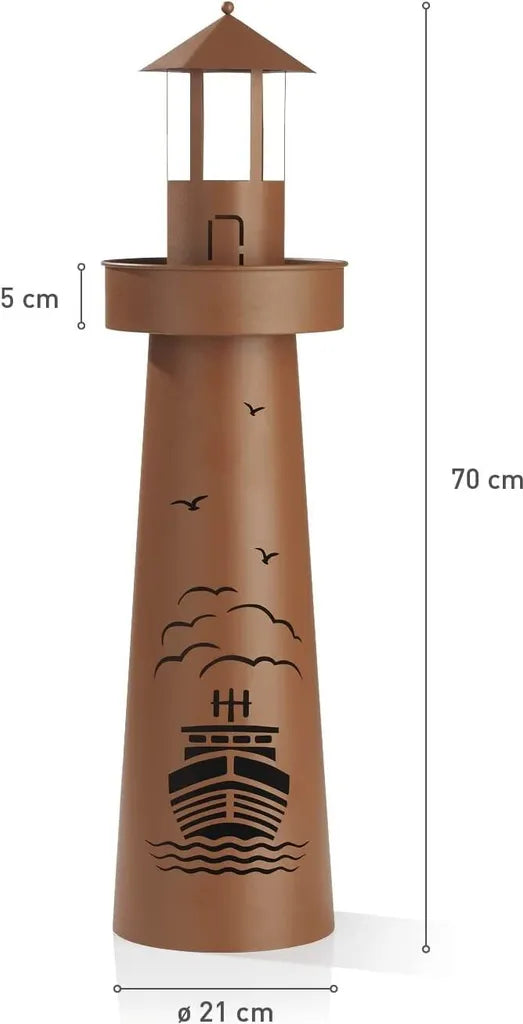 Hoberg LED Dekosäule Leuchtturm Metall 70 cm