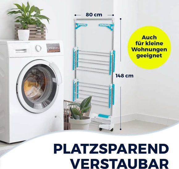 EASYmaxx Wäscheständer elektrisch Gebläse Wäsche Turm Trockner Kleider Ständer