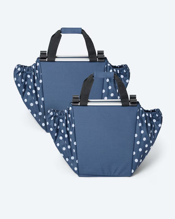 Kaufen blau 2x Einkaufswagentasche faltbar mit Haken Einkaufstasche Organizer praktisch groß