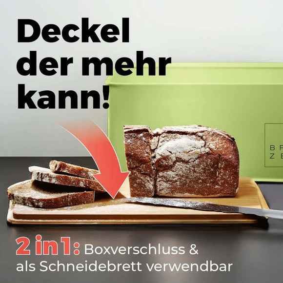 Lumaland Brotkasten Metall mit Bambusdeckel