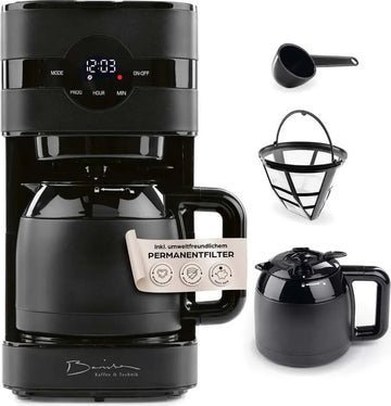 Barista Filterkaffeemaschine LED-Display 900W Schwarz