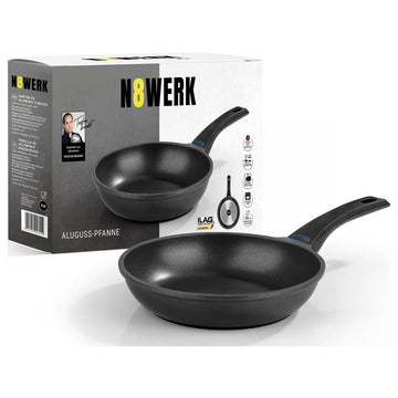 N8WERK Aluguss-Pfanne Midnight Edition 24 cm mit Farbwechsel-Temperaturanzeige