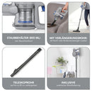 CLEANmaxx 2in1 Akku-Staubsauger Beutellos Kabellos Zyklon Handsauger Auto Grau-4