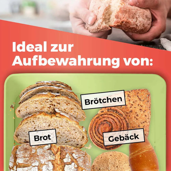 Lumaland Brotkasten Metall mit Bambusdeckel