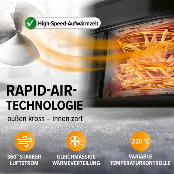 MAXXMEE Heißluftfritteuse XXL Doppelkorb Doppelkammer 11L