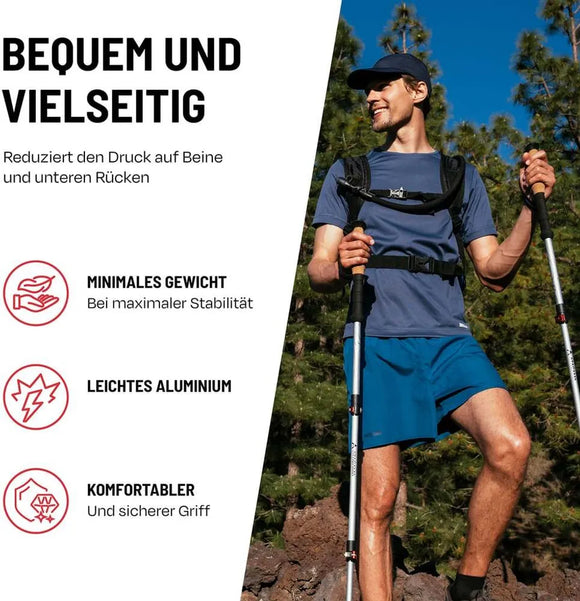 Wanderstöcke faltbar Carbon Aluminium Trekking
