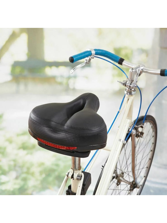 Gesundheitssattel Fahrradsattel Extra Breit Doppelte Federdämpfung Schwarz
