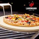 LANDMANN Pizzastein Brotbackstein 30,5 cm Backofen Grillstein Backstein Set-8