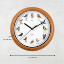 EASYmaxx Wanduhr mit Vogelstimmen Küchenuhr Quarz 250 mm Quartz Uhr 25cm Rund-5