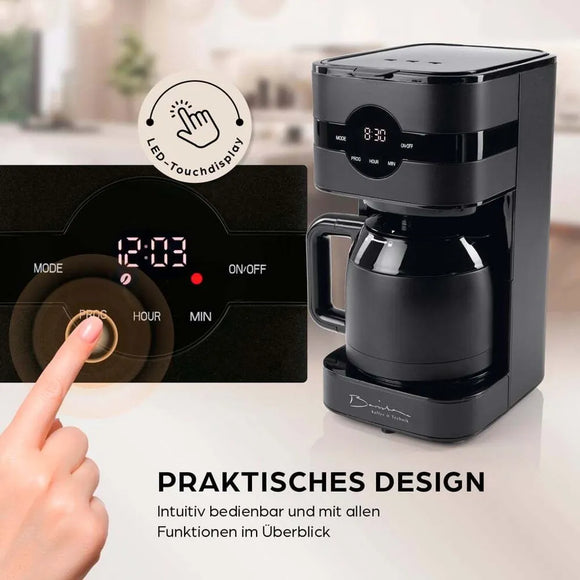Barista Filterkaffeemaschine LED-Display 900W Schwarz