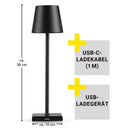 N8WERK USB-Tischleuchte LED-Akku-Tischlampe Dimmbar IP54 Touch-Funktion WEIß-7