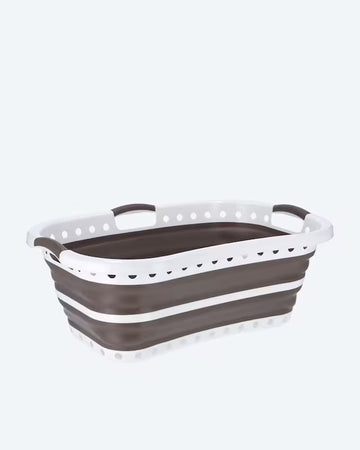Kaufen grau Wäschekorb faltbar groß stabil Wäschesammler Wäschebox platzsparend modern