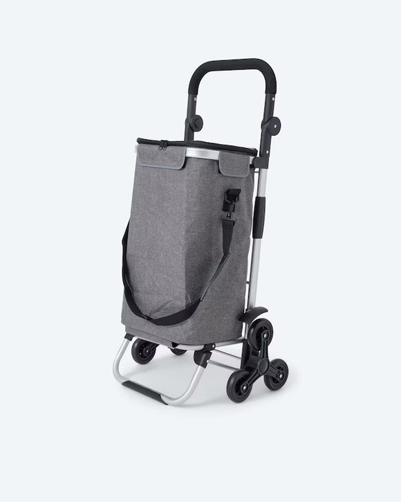 Einkaufstrolley mit abnehmbaren Taschen 40L Volumen Faltbar Treppensteigerrollen